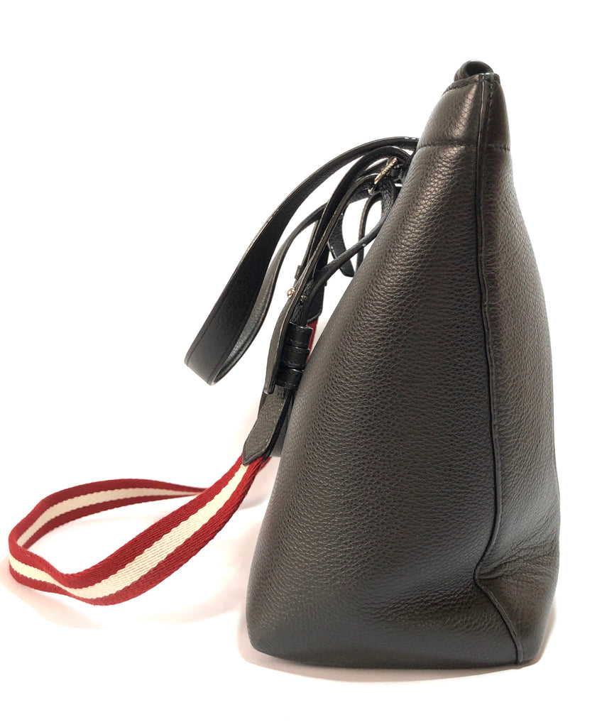 Bally Black Pebbled Leather Tote | Pre Loved | - Secret Stash