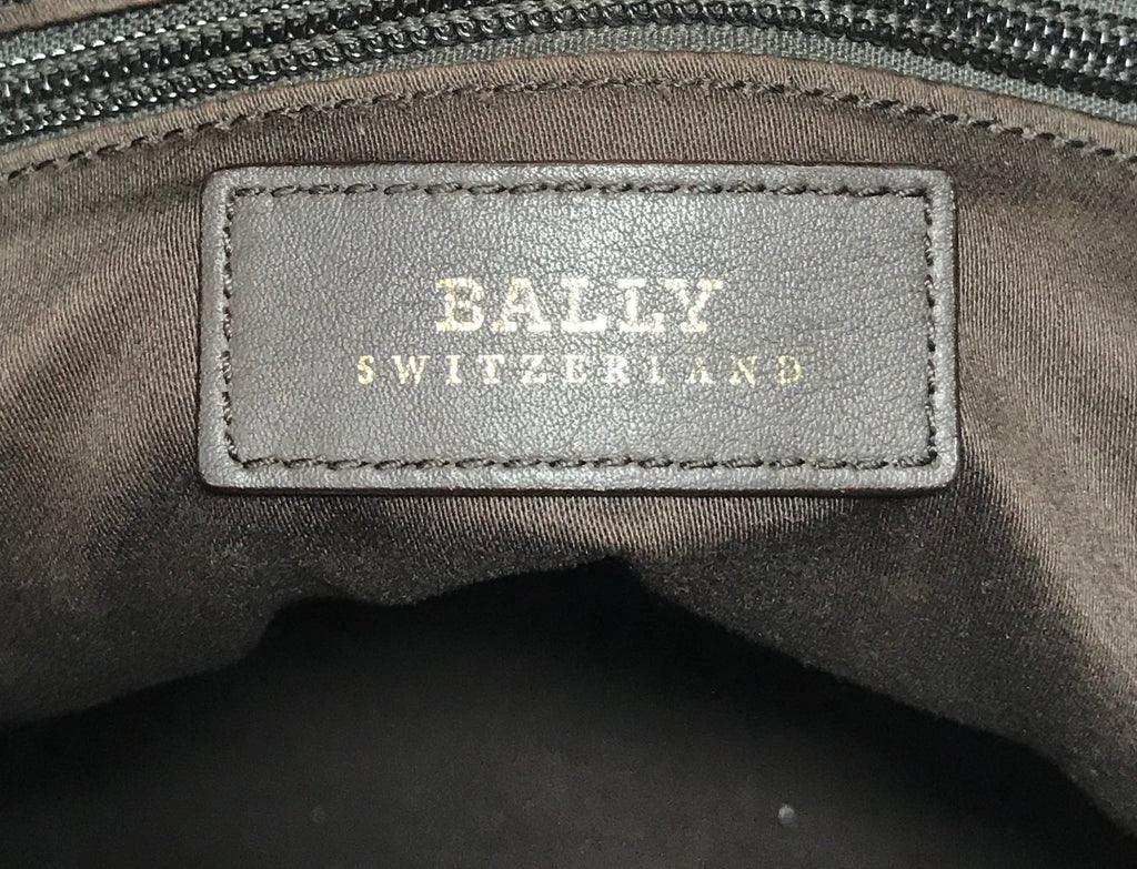 Bally Brown Monogram Leather Shoulder Bag | Pre Loved |