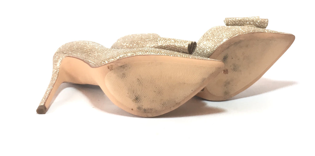 Betsey Johnson Prince D'Orsay Glitter Bow Pumps | Gently Used | - Secret Stash