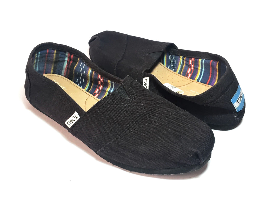 TOMS Black Canvas Women's Classic Shoes| Pre Loved |
