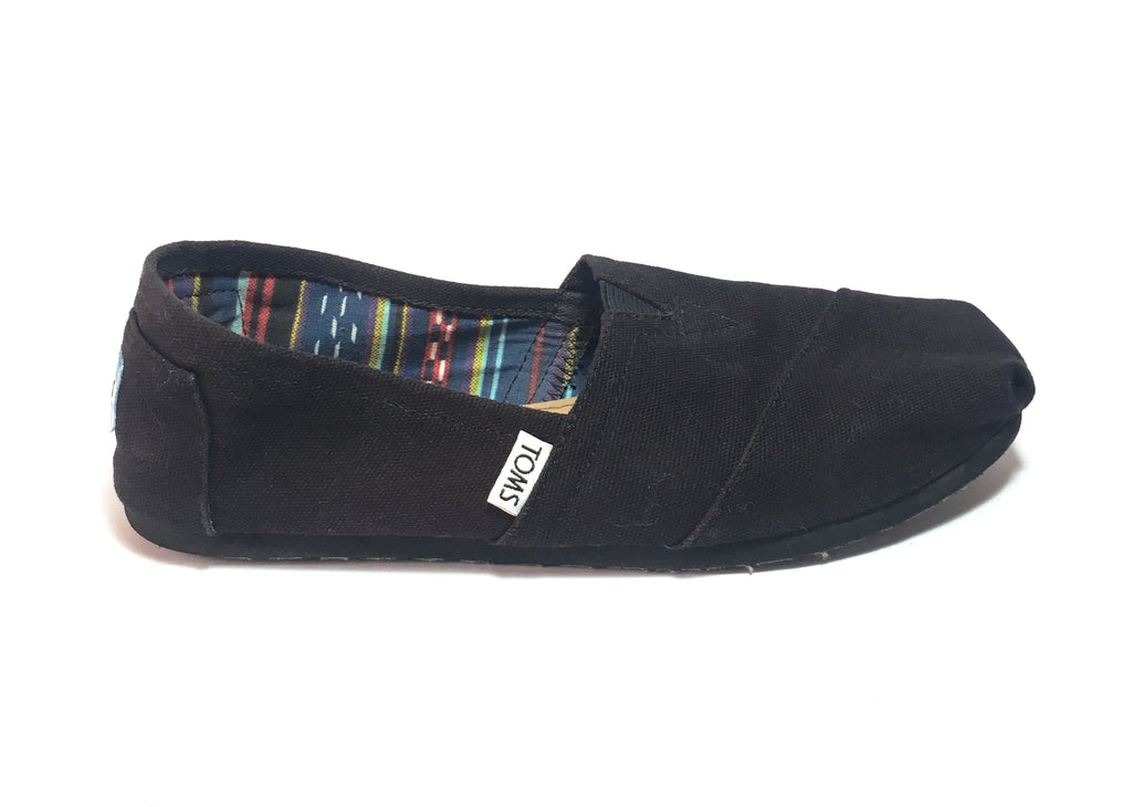 TOMS Black Canvas Women's Classic Shoes| Pre Loved |
