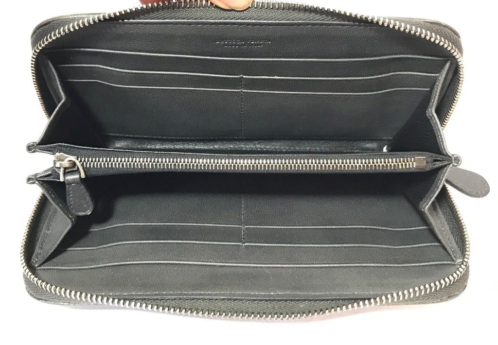 Bottega Veneta Intrecciato Leather Long Ziparound Wallet | Pre Loved |