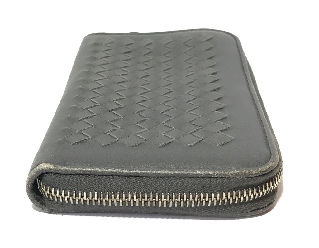 Bottega Veneta Intrecciato Leather Long Ziparound Wallet | Pre Loved |