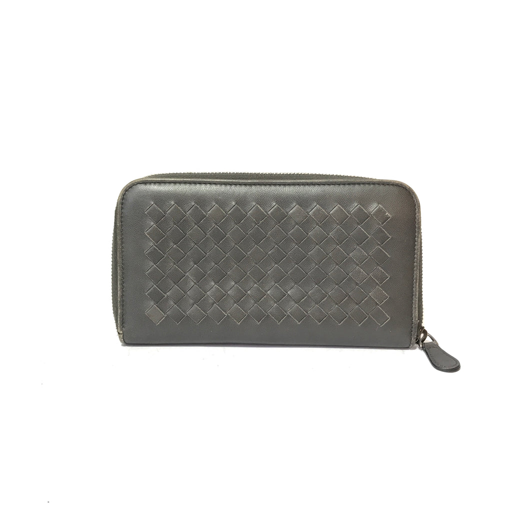 Bottega Veneta Intrecciato Leather Long Ziparound Wallet | Pre Loved |