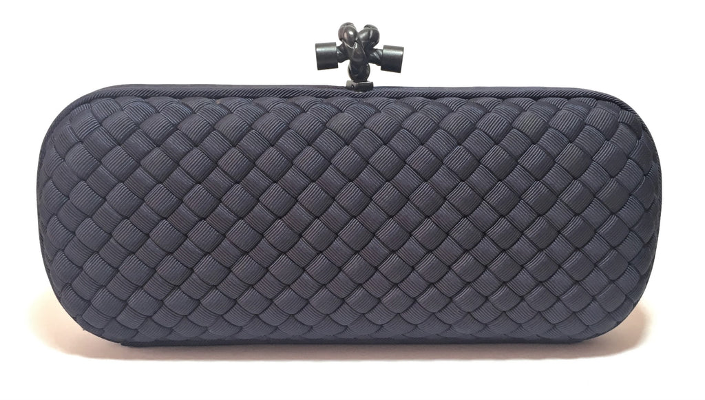Bottega Veneta Woven Faille Large Knot Clutch Bag | Like New | - Secret Stash