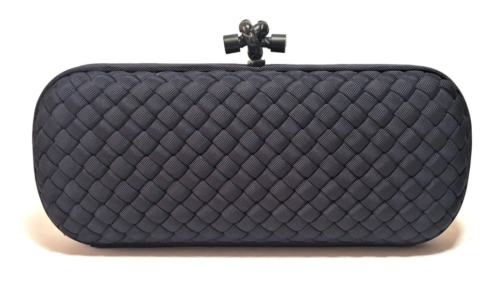 Bottega Veneta Woven Faille Large Knot Clutch Bag | Like New | - Secret Stash