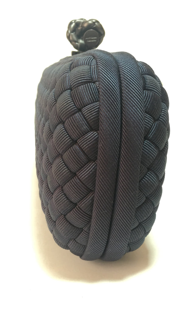 Bottega Veneta Woven Faille Large Knot Clutch Bag | Like New | - Secret Stash