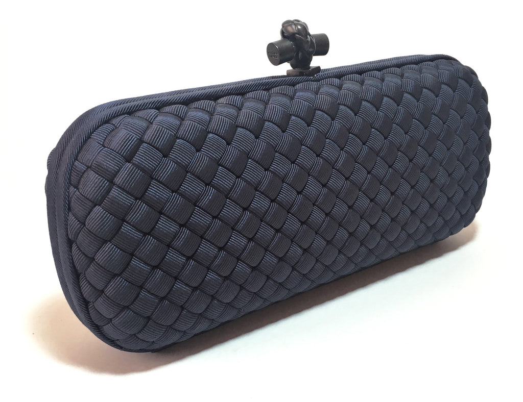 Bottega Veneta Woven Faille Large Knot Clutch Bag | Like New | - Secret Stash