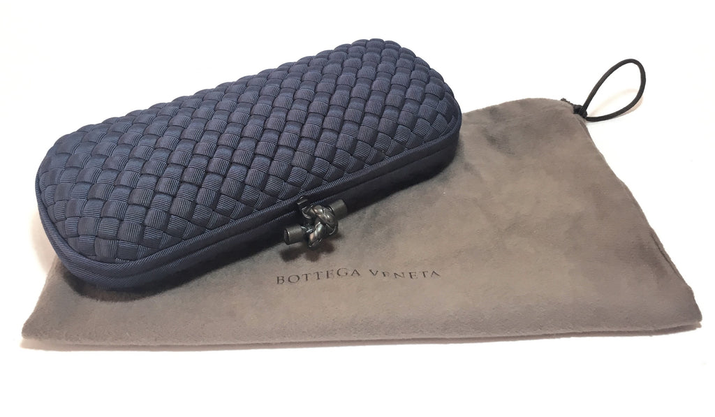 Bottega Veneta Woven Faille Large Knot Clutch Bag | Like New | - Secret Stash