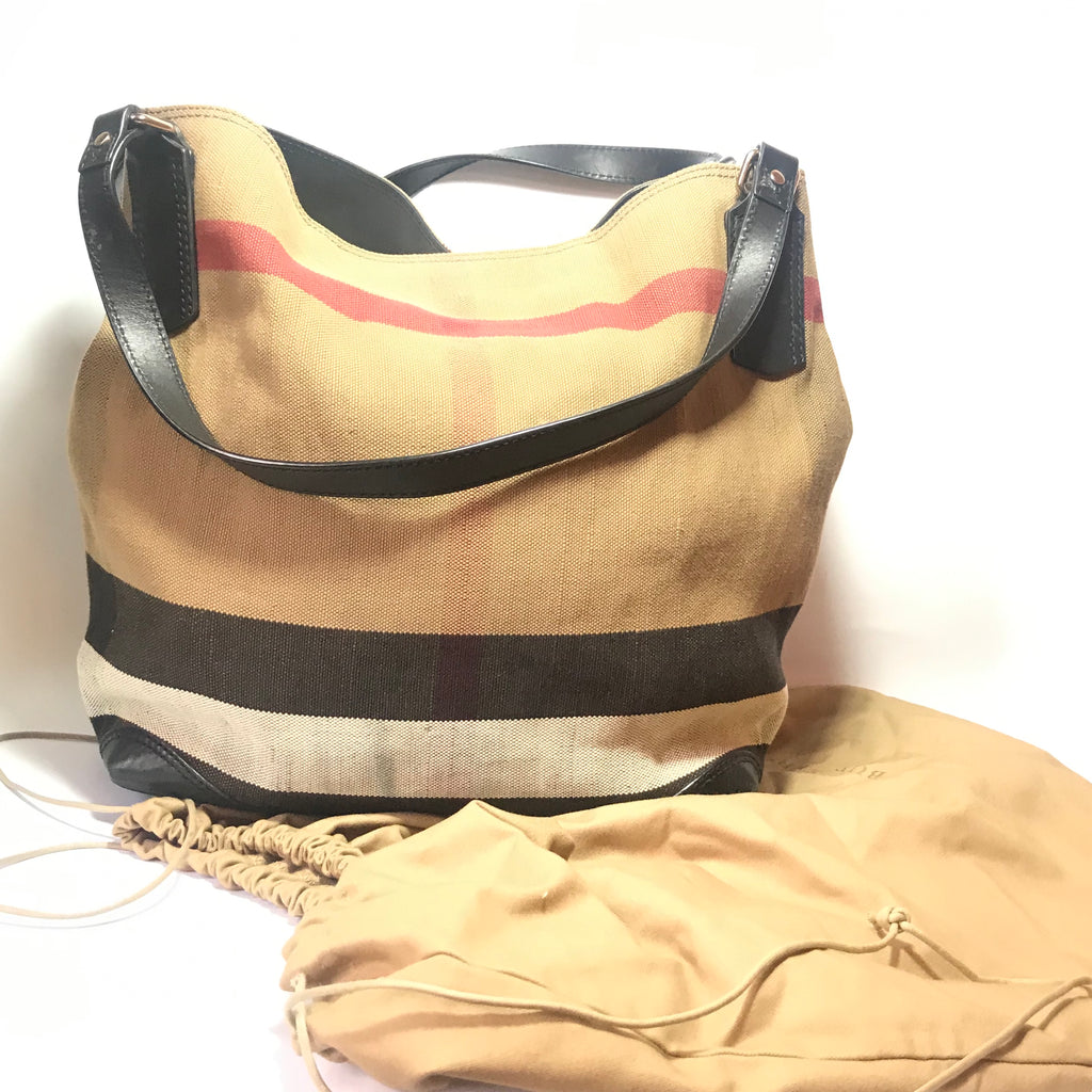 Burberry Exploded Check Canvas Tote Bag | Pre Loved |
