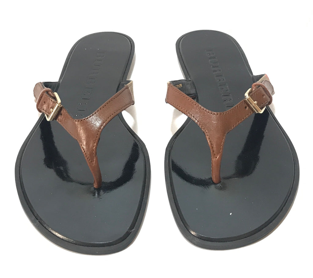 Burberry Maisie Check Thong Sandals | Gently Used | - Secret Stash