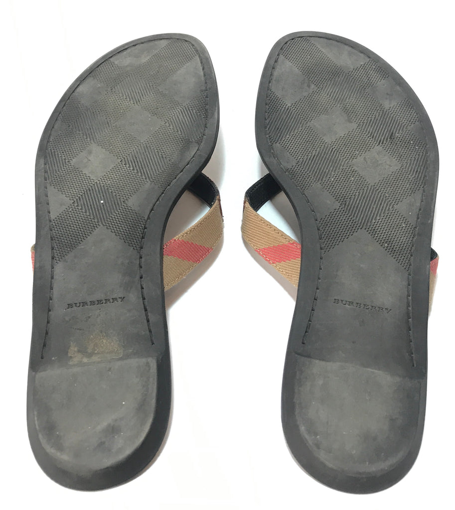 Burberry Maisie Check Thong Sandals | Gently Used | - Secret Stash