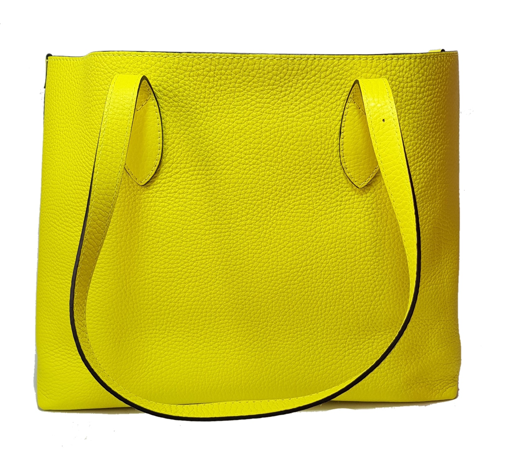 Burberry Remington Neon Yellow Leather Shopper Tote Brand New Secret Stash