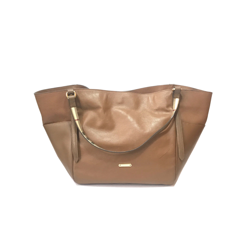 Burberry Tan Leather Tote | Pre Loved |