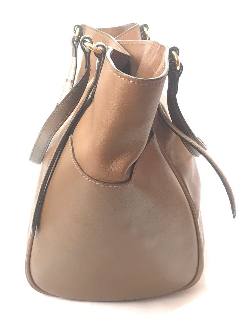 Burberry Tan Leather Tote | Pre Loved |
