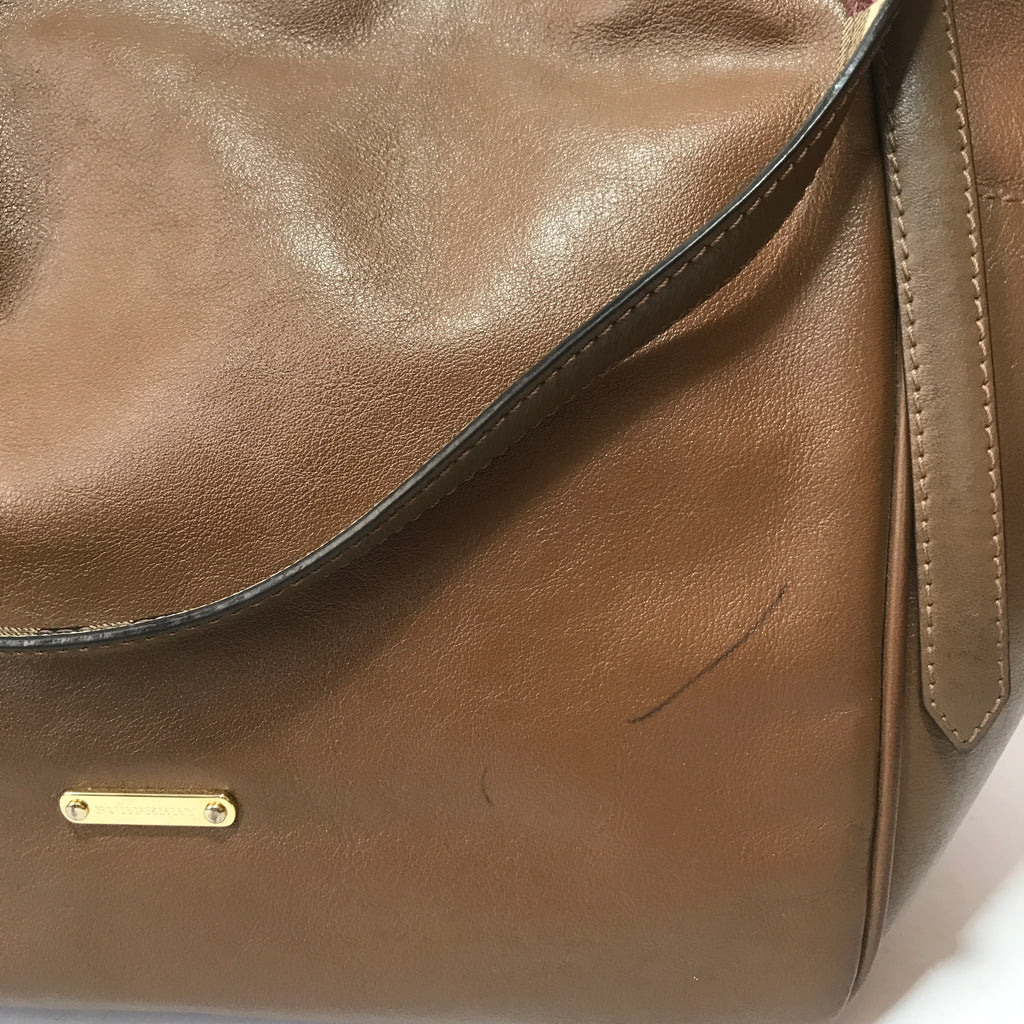 Burberry Tan Leather Tote | Pre Loved |