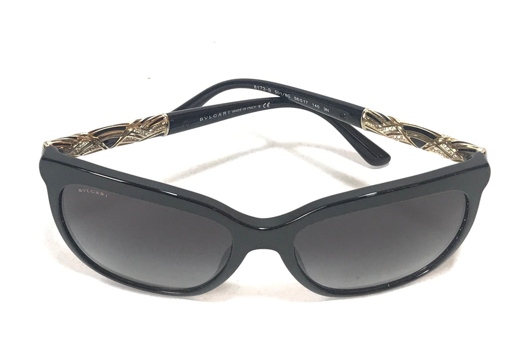 Bvlgari 8173-B 501/BG Black Sunglasses | Like New |