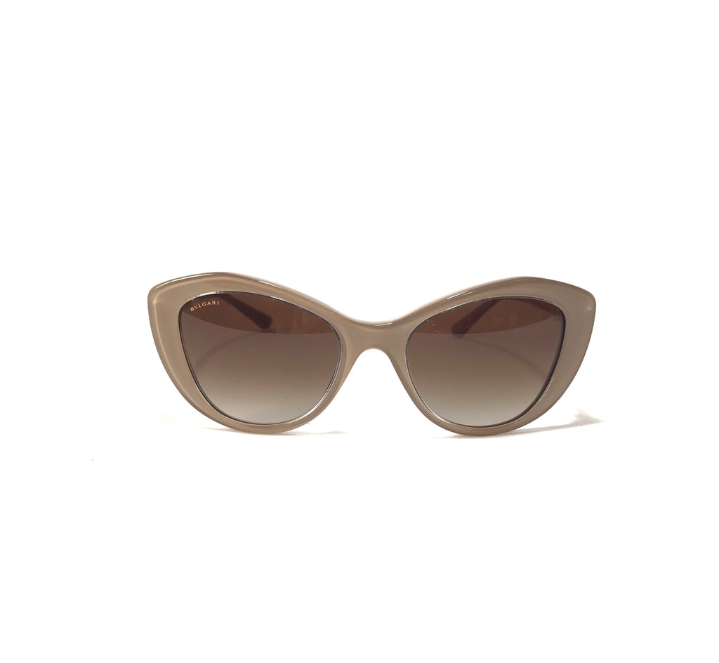 BVLGARI 8168-B Cat Eye Beige Sunglasses | Like New | - Secret Stash