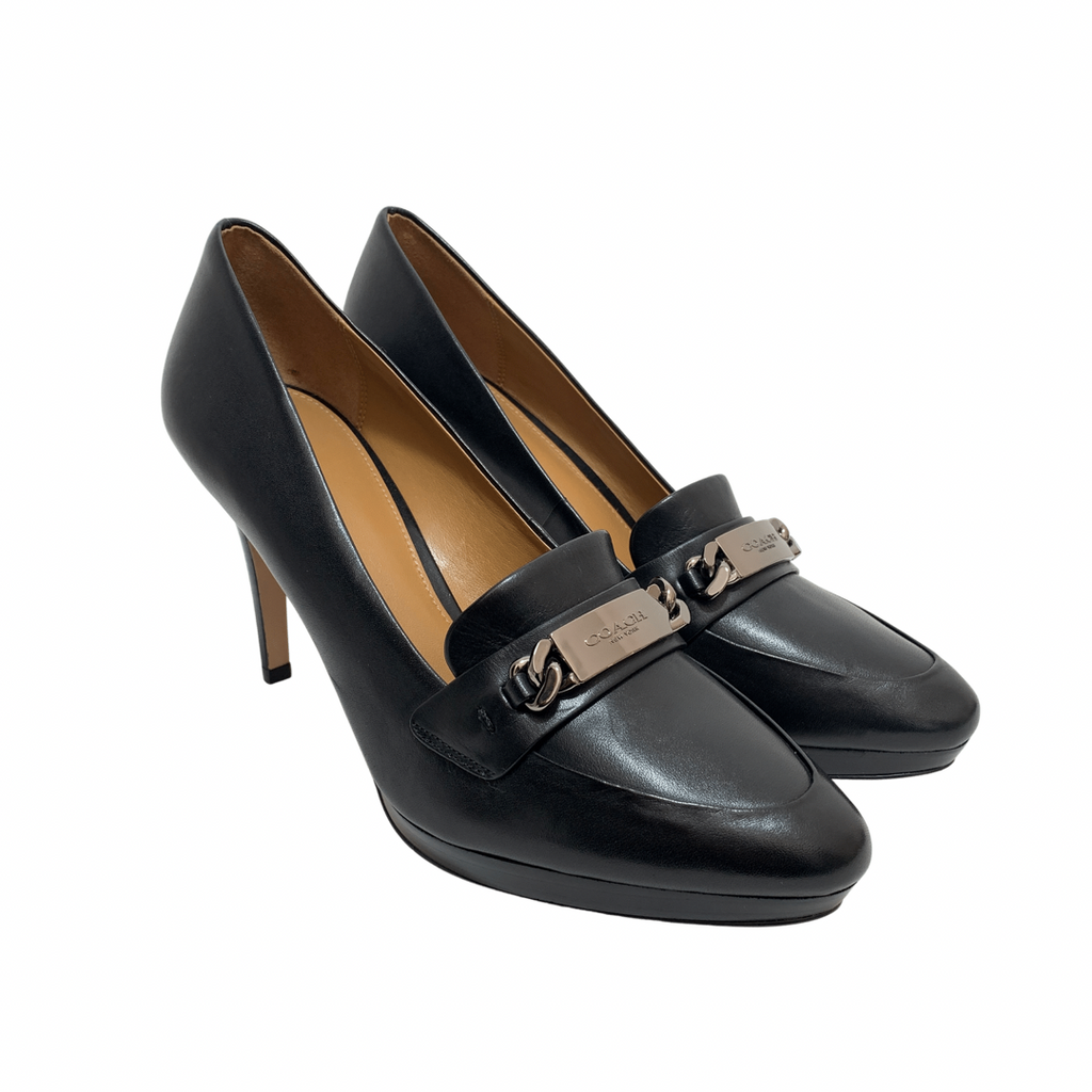 Coach Black Leather 'Garden' Pumps | Like New |