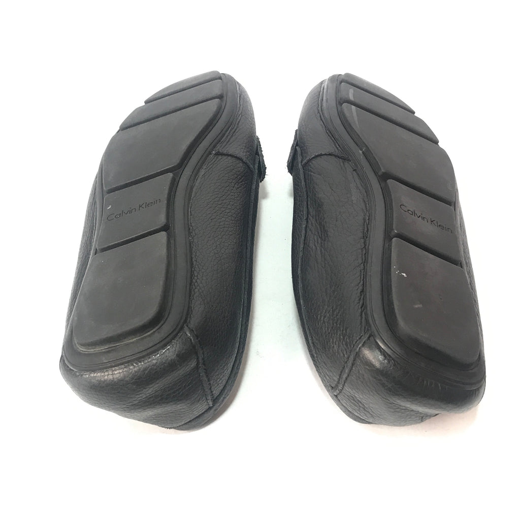 Calvin Klein Black Leather Loafers | Pre Loved |