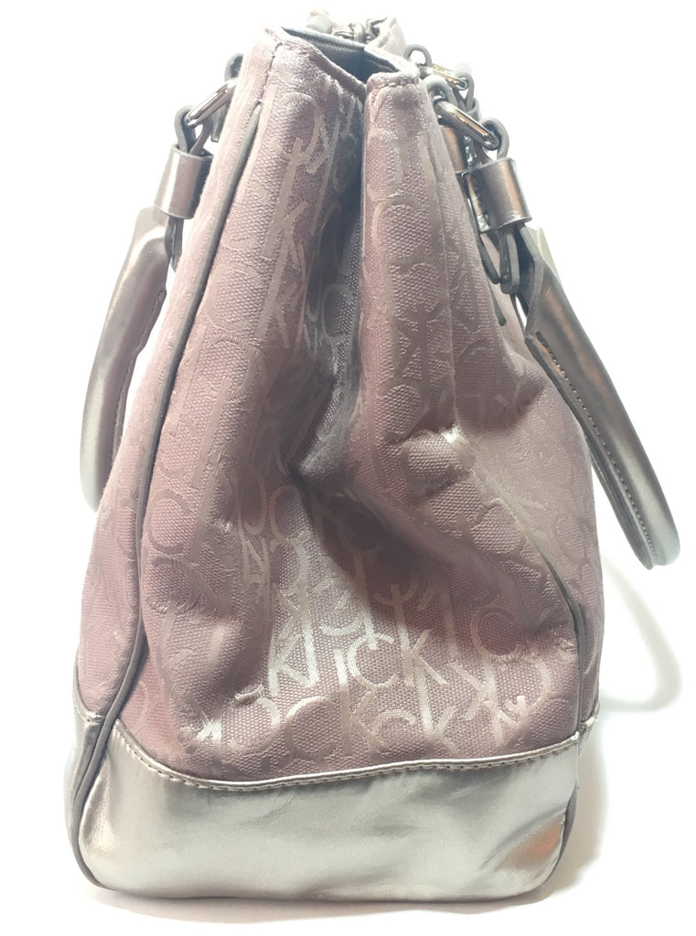 Calvin Klein Purple/Beige Monogram Jacquard Tote | Brand New | - Secret Stash