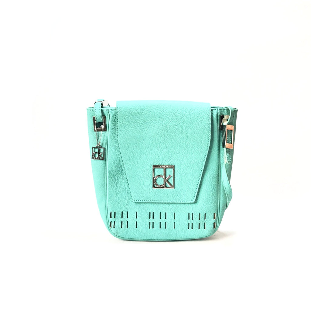 Calvin Klein Teal Cross Body Leather Bag | Like New |