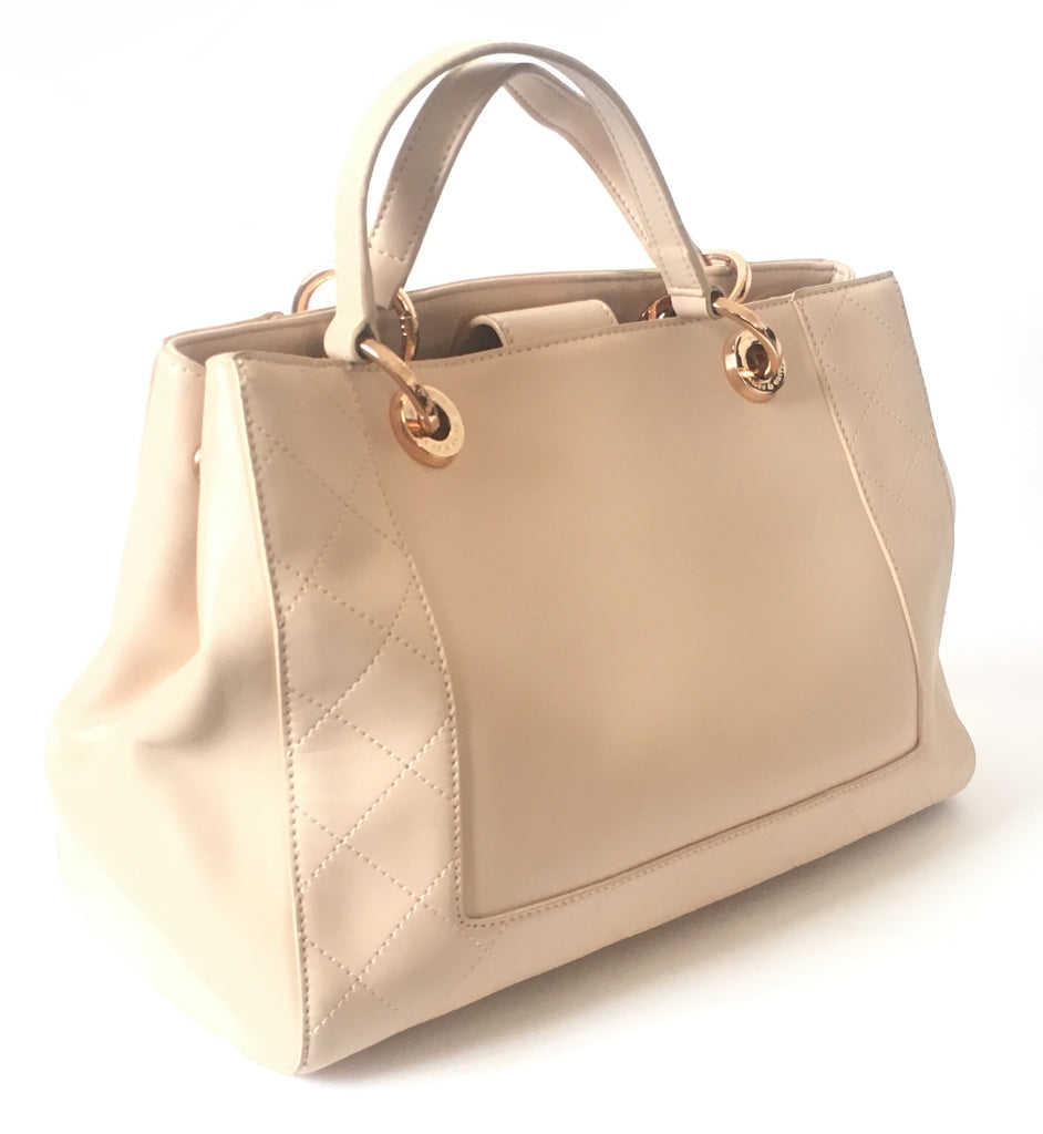 Charles & Keith Nude Blush Pink Leather Tote Bag | Gently Used | - Secret Stash