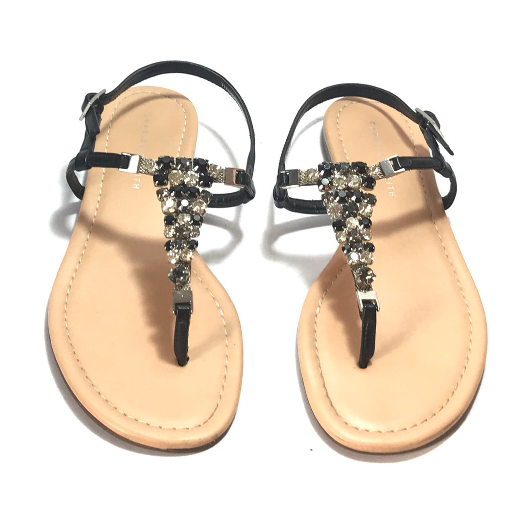 Charles & Keith Black Rhinestone Flats | Like New | - Secret Stash