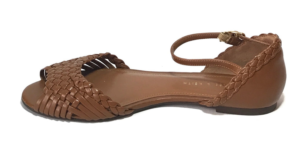 Charles & Keith Brown Woven Flat Sandals | Like New | - Secret Stash