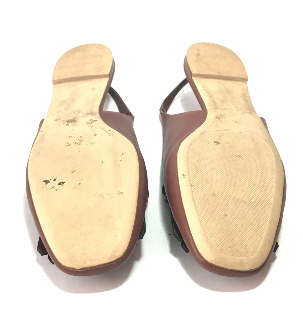 Charles & Keith Brown Leather Fringe Mules | Gently Used | | Secret Stash
