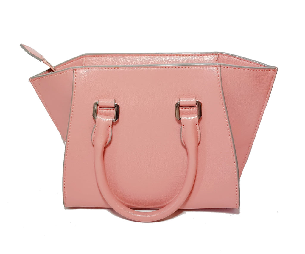 Charles & Keith Pink Pebbled Leather Satchel | Gently Used |