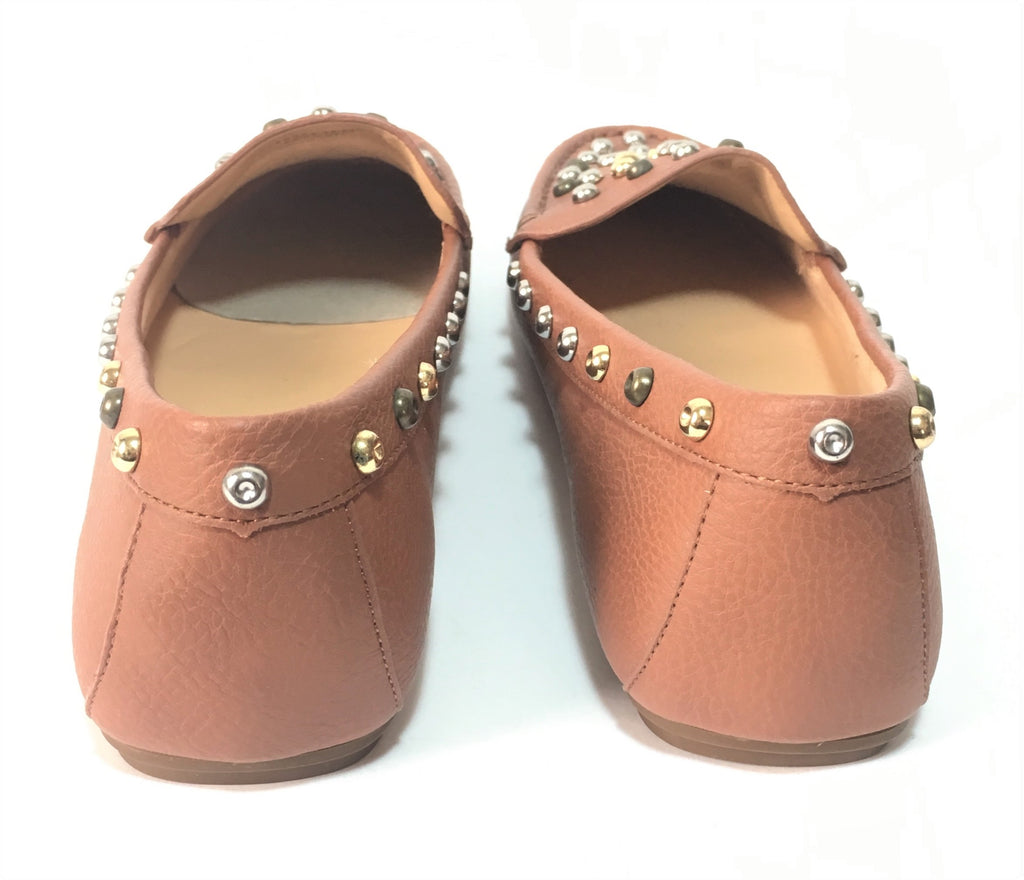 Charles & Keith Tan Studded Leather Loafers | Brand New | - Secret Stash