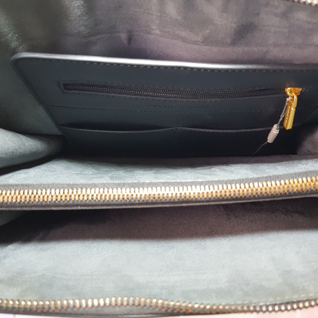 Charles & Keith Black Leather Tote | Pre Loved |