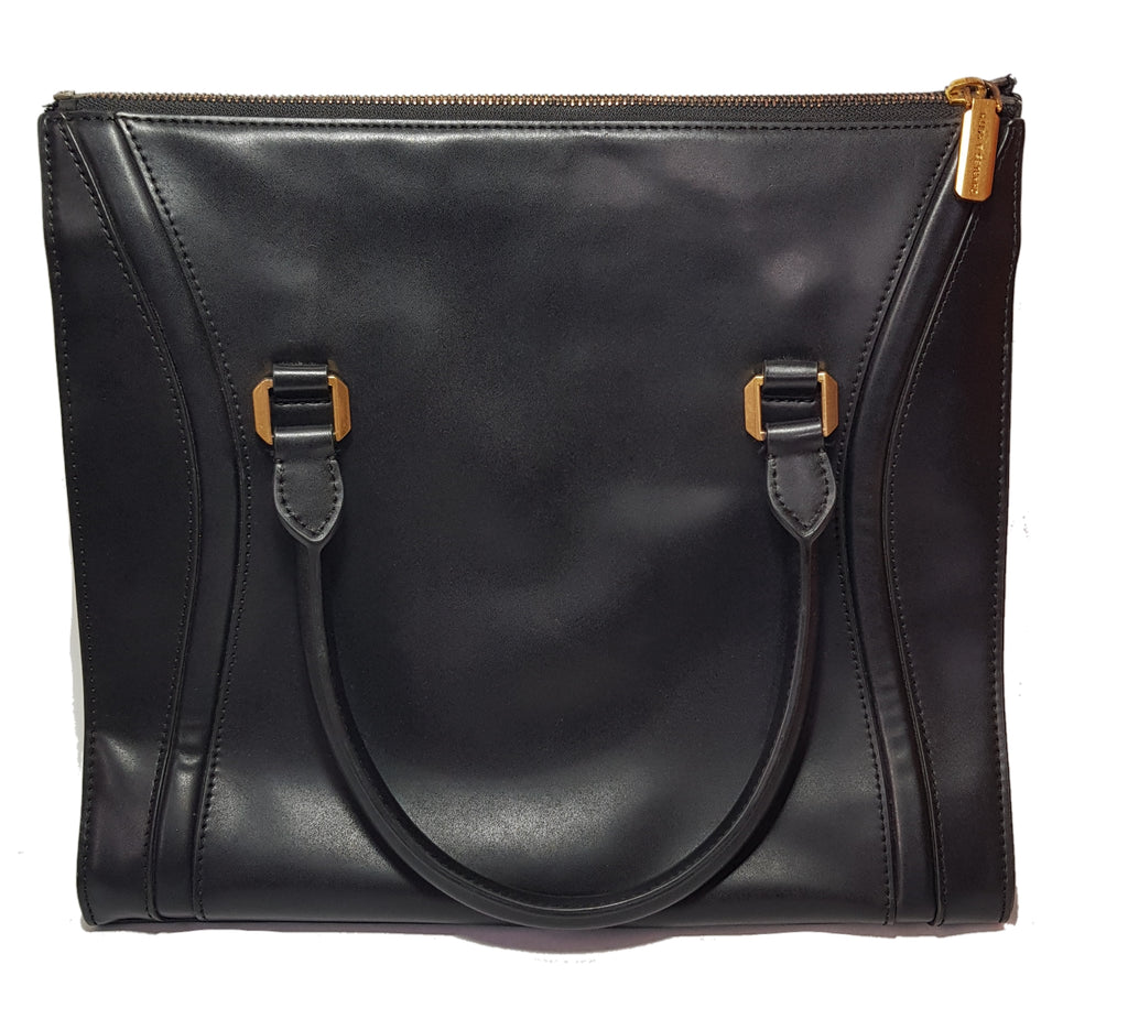 Charles & Keith Black Leather Tote | Pre Loved |