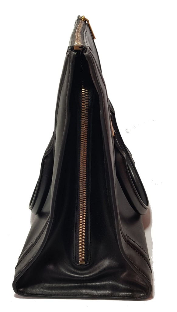 Charles & Keith Black Leather Tote | Pre Loved |