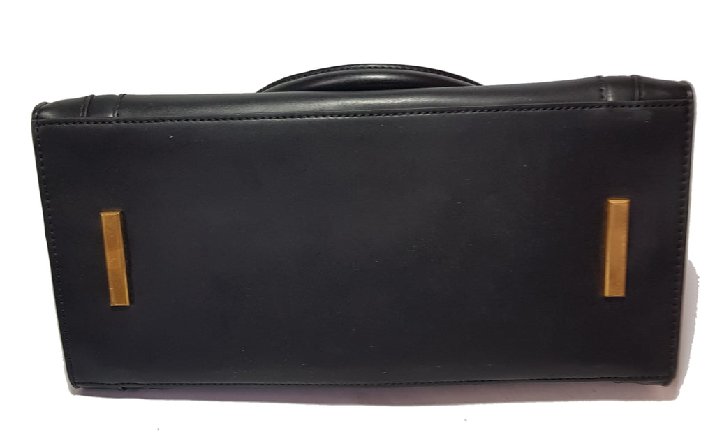 Charles & Keith Black Leather Tote | Pre Loved |