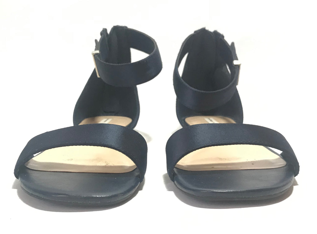 Charles & Keith Navy Flat Sandals | Pre Loved | | Secret Stash