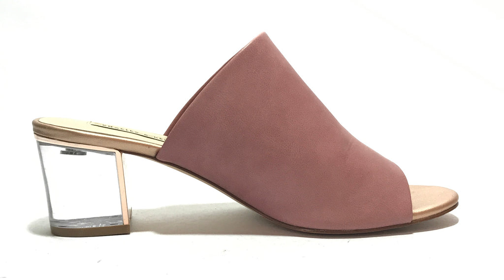 Charles & Keith Pink Peep Toe Block Heels | Gently Used |