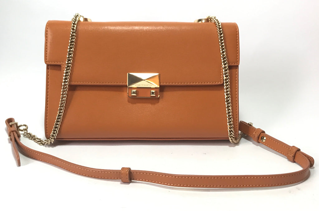 Charles & Keith Deep Orange Shoulder Bag  | Pre Loved |