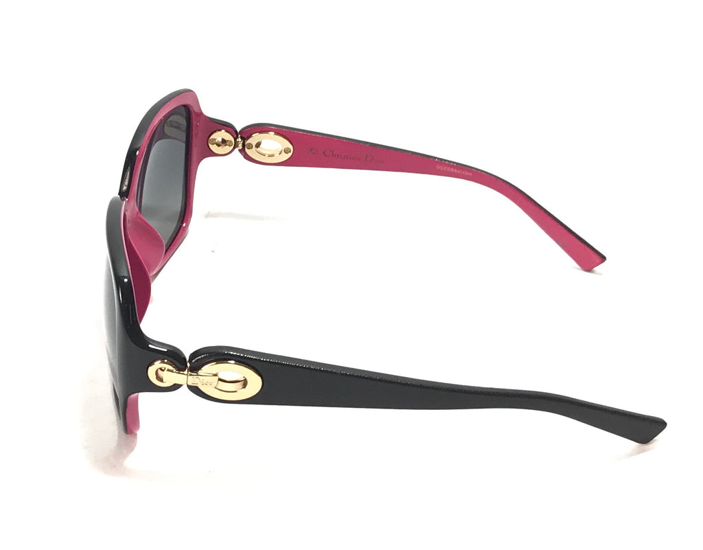 Dior Black & Pink Square Sunglasses | Gently Used |