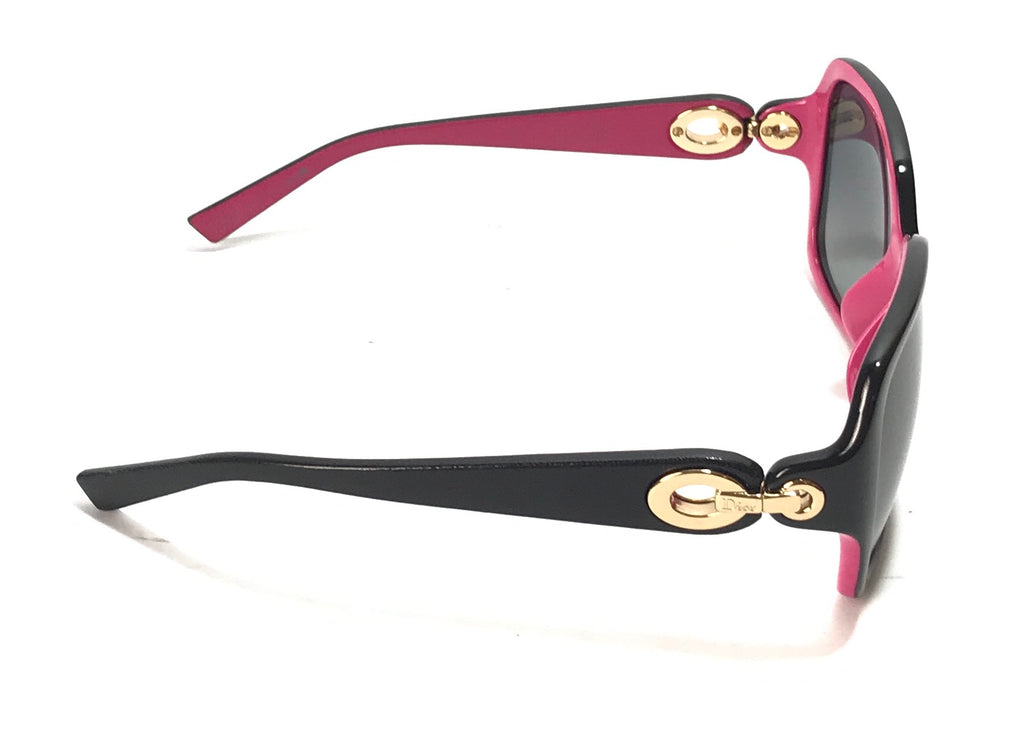 Dior Black & Pink Square Sunglasses | Gently Used |