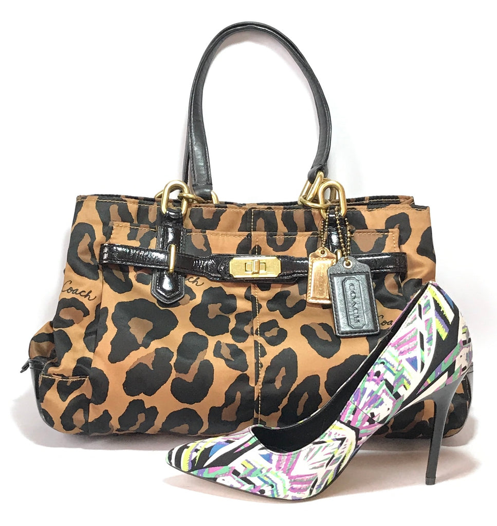 Coach Animal Print & Leather Shoulder Bag | Gently Used | - Secret Stash