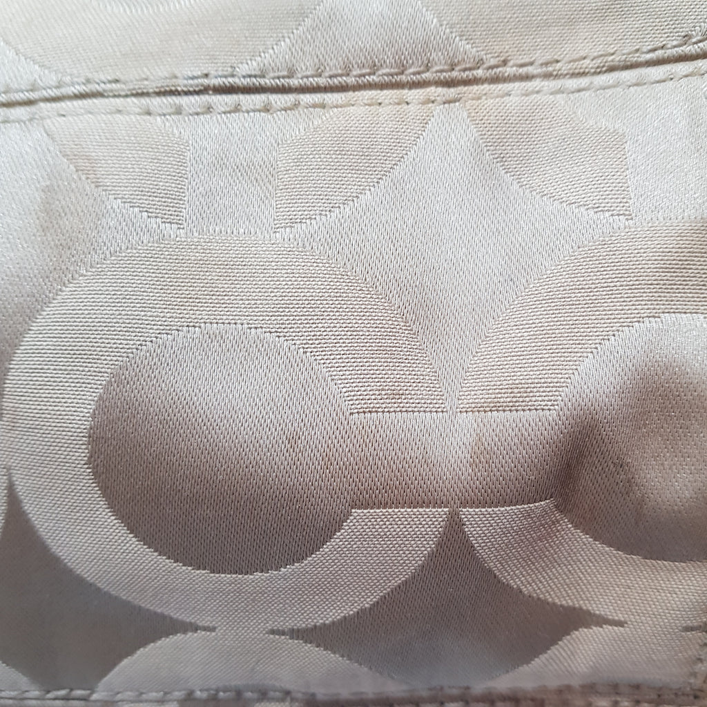 Coach Beige Monogram Canvas & Leather Shoulder Bag | Pre Loved |