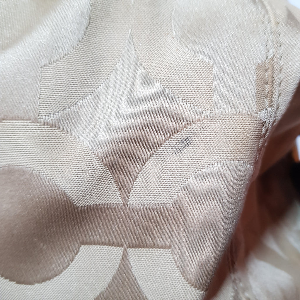 Coach Beige Monogram Canvas & Leather Shoulder Bag | Pre Loved |