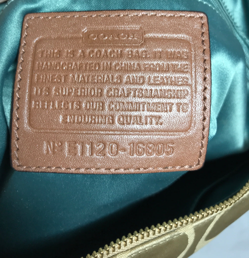 Coach Beige Monogram Canvas Shoulder Bag | Gently Used |