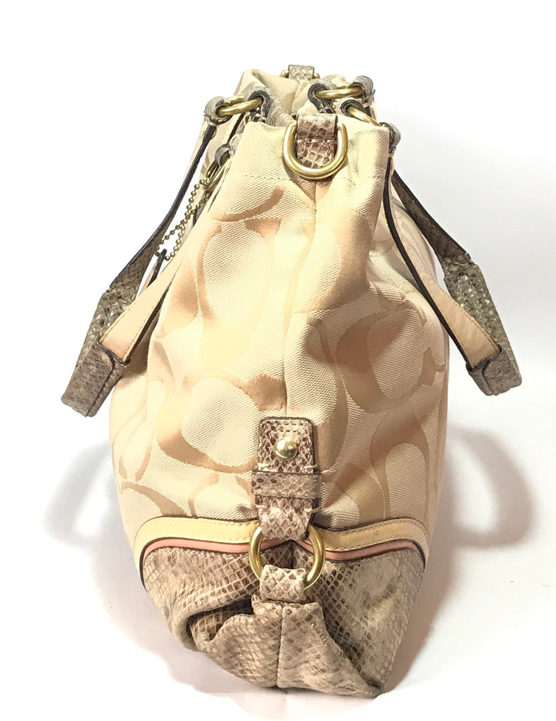 Coach Beige Monogram Shoulder Bag | Pre loved | - Secret Stash