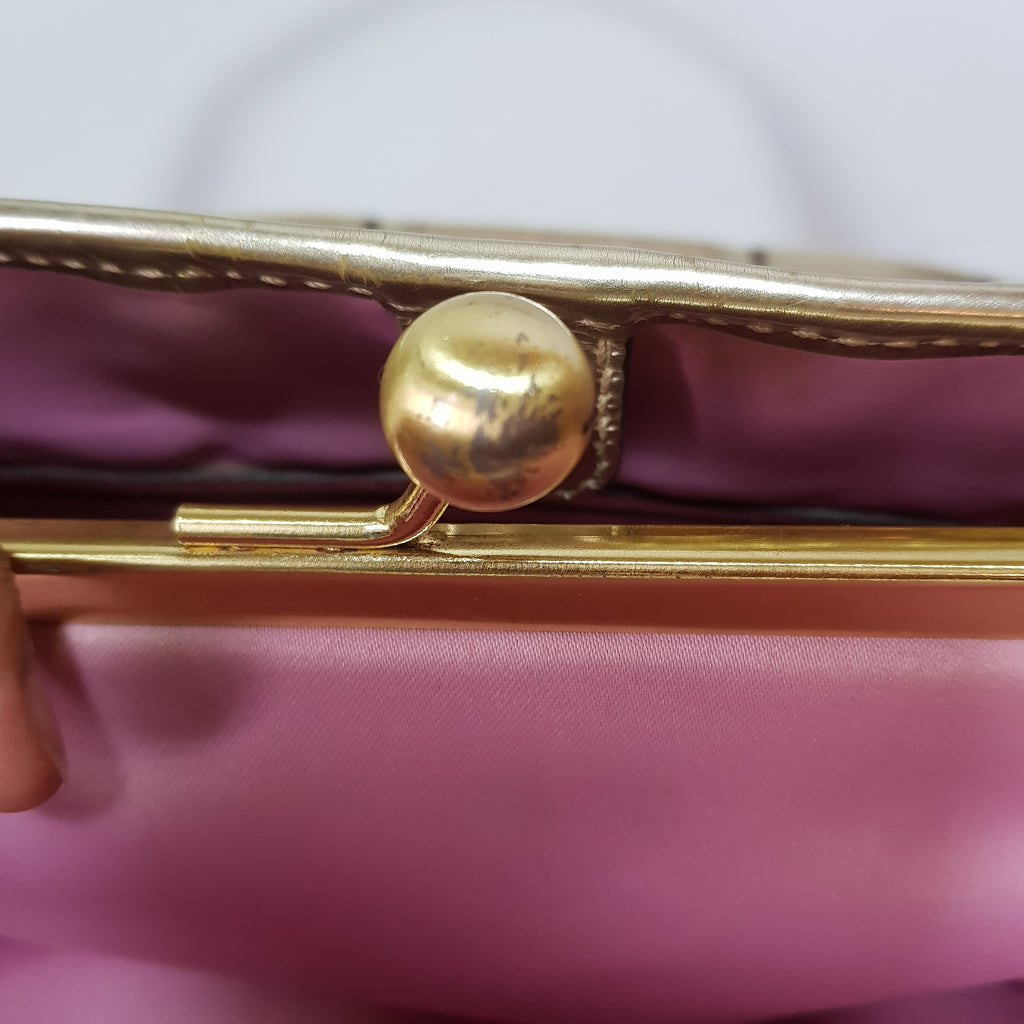 Coach Beige & Gold Monogram Shoulder Bag | Pre Loved |