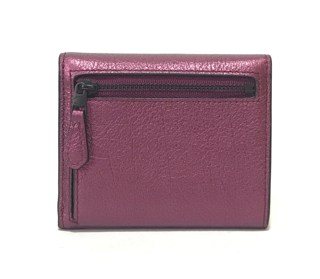 Coach Bi-fold Violet Leather Studs Wallet | Pre Loved |