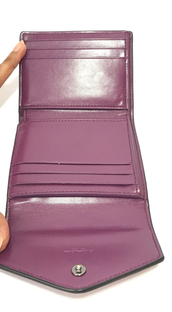 Coach Bi-fold Violet Leather Studs Wallet | Pre Loved |