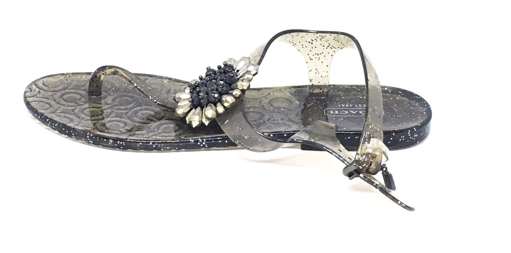Coach HILDA Plastic Jelly Thong Floral Sandals | Like New | - Secret Stash